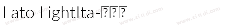 Lato LightIta字体转换